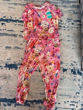 Posh Peanut Pink Floral Lounge Top